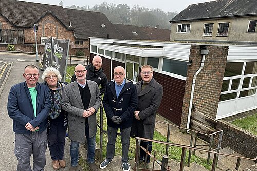 Lib Dem Team in front of youth club