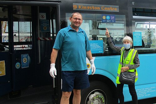 a bus at Bletchely bus station