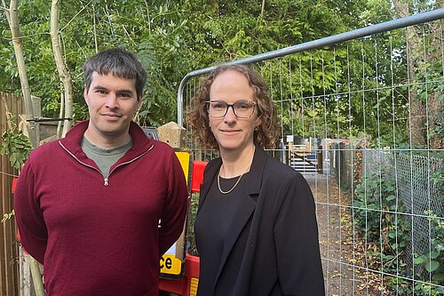 Alison and David at the crossing