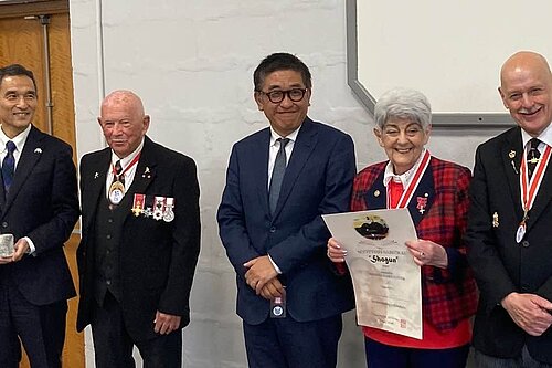 Cllr Bell with Japanese delegation