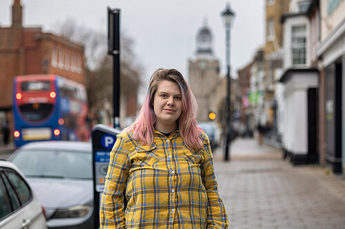 Hannah Phillips in Lymington High Street