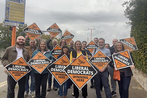 Cllr Sam Ammar with her team including Cllr’s John Rudge and Sarah Murray