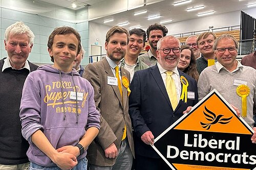 Exeter Lib Dems celebrate election wins at the Exeter City Council count