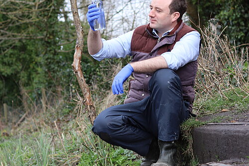 danny with test tube