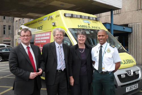 Heather Kidd with Ambulance
