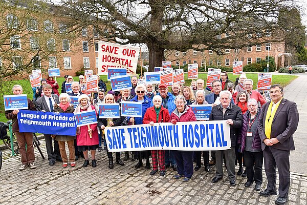 SAve teignmouth Hospital County Hall Martin Wrigley and campaigners