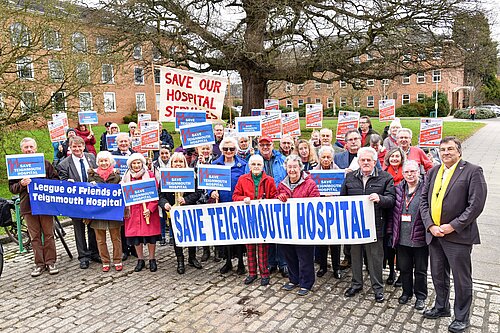 Martin Wrigley and Save Teignmouth Hospital group