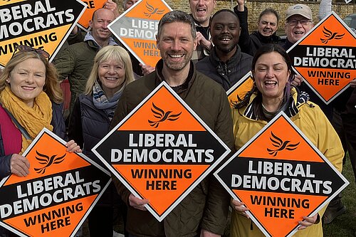 Cllr David Hingley and the team
