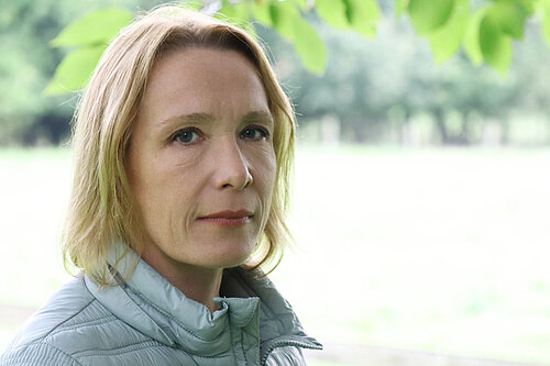 Helen outside a North Shropshire farm