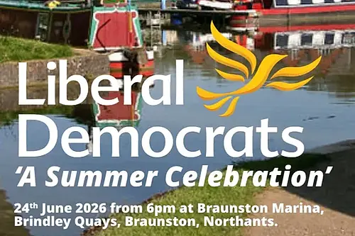 Image of Braunston Marina, with text reading 'A Summer Celebration', 24th June 2026 from 6pm at Braunston Marina, Northants