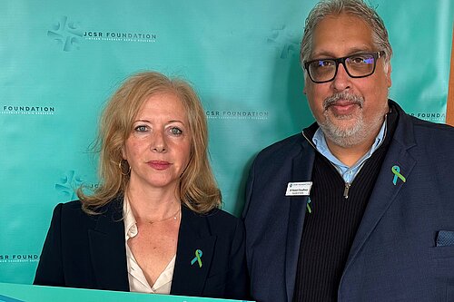 Liz Jarvis MP stood with Jibraan