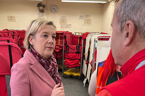 Lisa Smart MP visiting the Bredbury Sorting Office