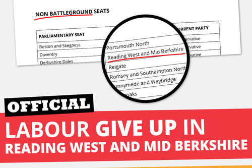 Labour give up in Reading West and Mid Berkshire