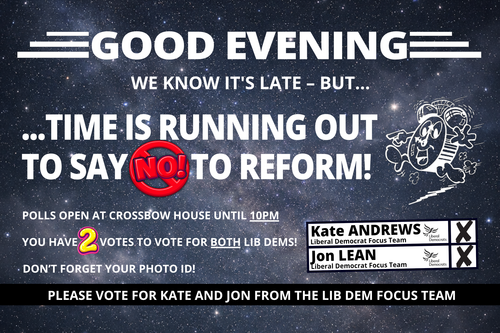 It's getting late but there's still time to say NO to Reform!