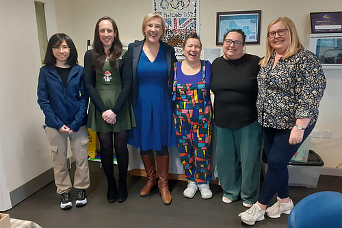 Lisa Smart MP with the brilliant Wavers Community Cafe team