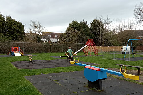 Suzanne Piper in playground