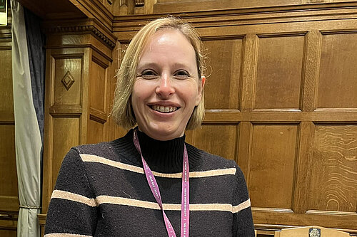 Claire Bonham in the Council Chamber