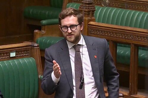Freddie speaking in the House of Commons