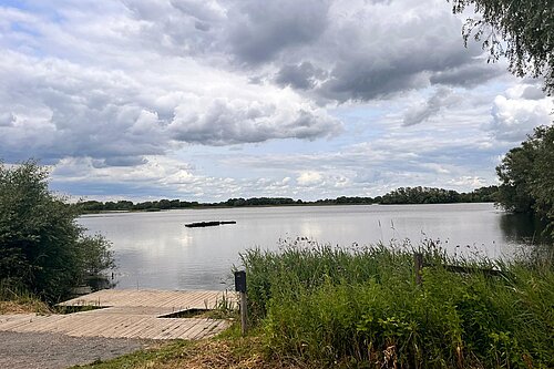 A panoramic view of Fen Drayton Lakes