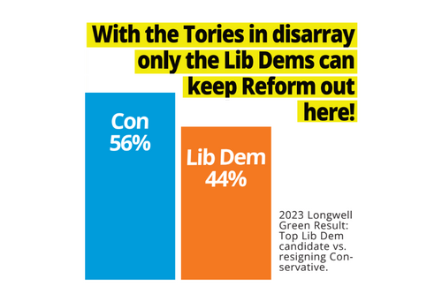 Only the Lib Dems can keep Reform out here!