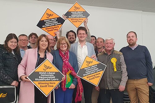 Susan and her team celebrating their win