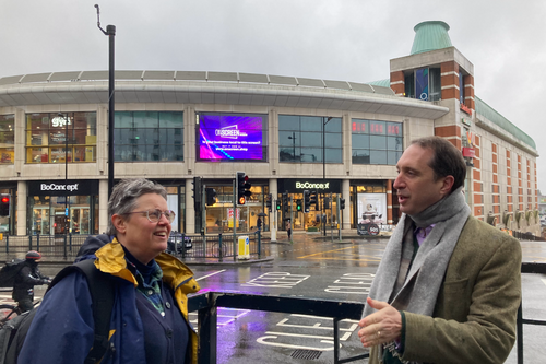 Janet and Cllr Matthew at the O2 Centre