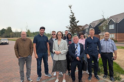 Alison meeting with residents at Kingsland Gate