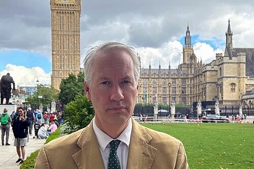 Outside Parliament after Welfare Bill