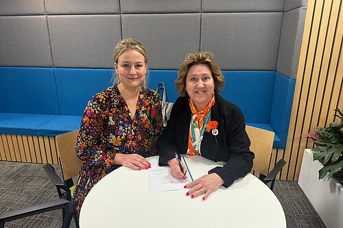 Cllr Lauren Townshead, Leader of the Milton Keynes labour group and deputy leader of the Milton Keynes City Council. Cllr Jane Carr, leader of the Milton Keynes City Council