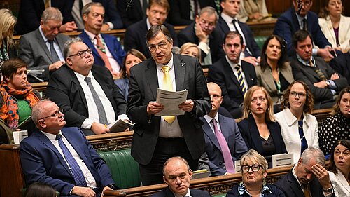 Image of MW in parliament
