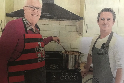 Richard and Chris Jenks Cooking