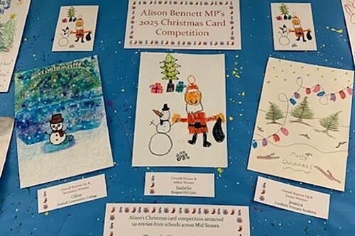 Christmas card display