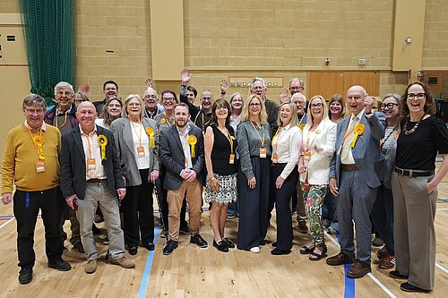 The Lib Dem team at the election count