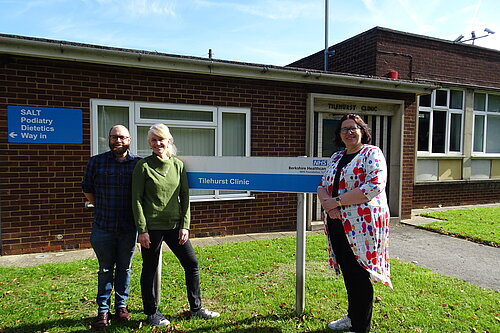 Tilehurst Councillors outside Tilehurst clinic.