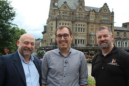Tom Gordon MP stood with the head of BID