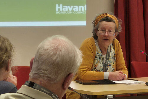 Philippa Gray giving evidence at the Planning Committee Meeting