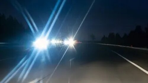 image of headlight glare