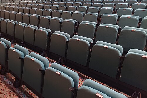 Auditorium stage seating (empty)