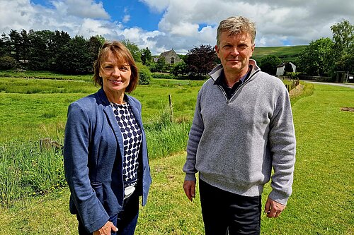 Cllr Angela Davies with Tim Wilson