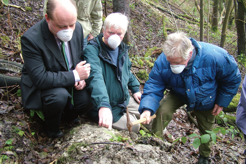 Paul Rowen and the late Councillor Elwin Watkins at the Turner and Newall Site.