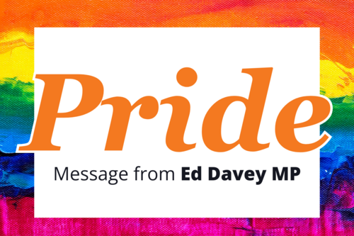 Pride message from Ed Davey MP