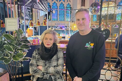 Rachel with Steve at The Chapel