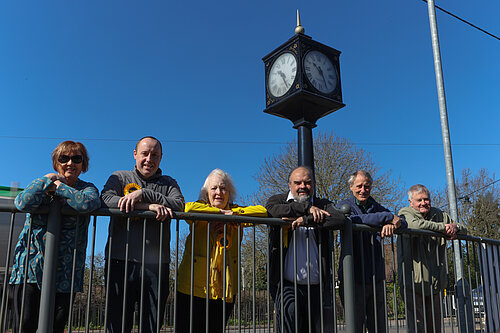 LibDem candidates and supporters on a sunny day