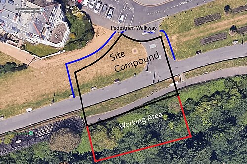 The Leas cliff stabilisation works Feb 2026