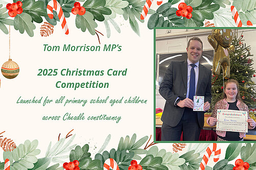 Graphic launching Tom Morrison MP's Christmas Card competiton