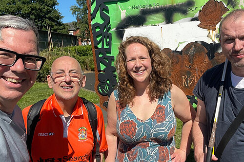 Alice with volunteers