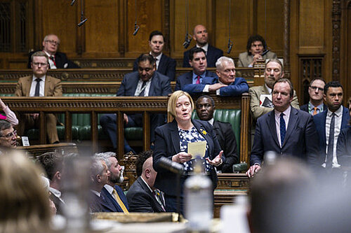 Zoe speaking in House of Commons chamber