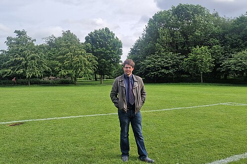 A man standing in a park
