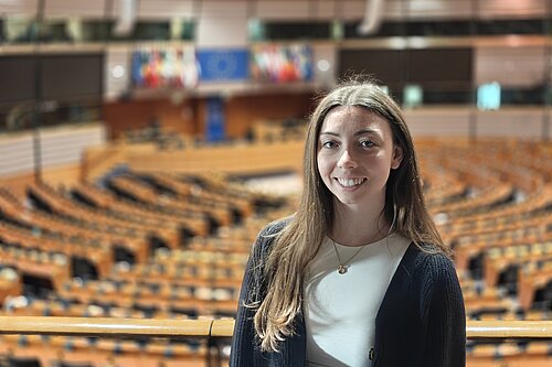 Chelsea Whyte in the European Parliament
