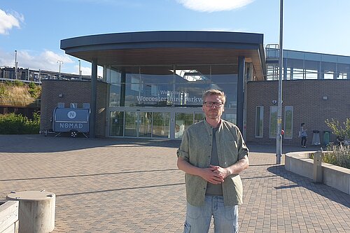 Cllr Dan Boatright-Greene at the Worcestershire Parkway